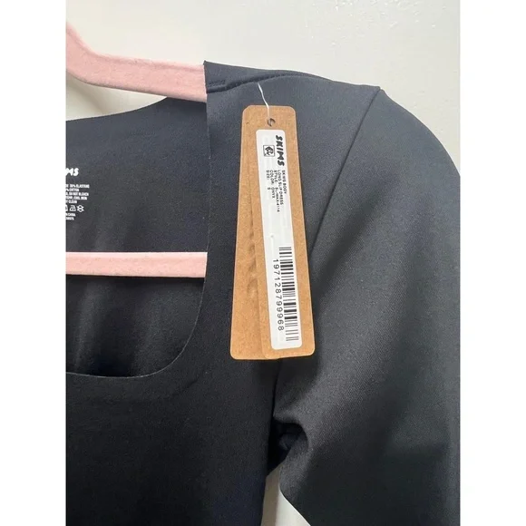 NWT SKIMS BODY Womens Long Slip Dress Size S Onyx Bodycon Square Neck Elegant - Picture 7 of 8